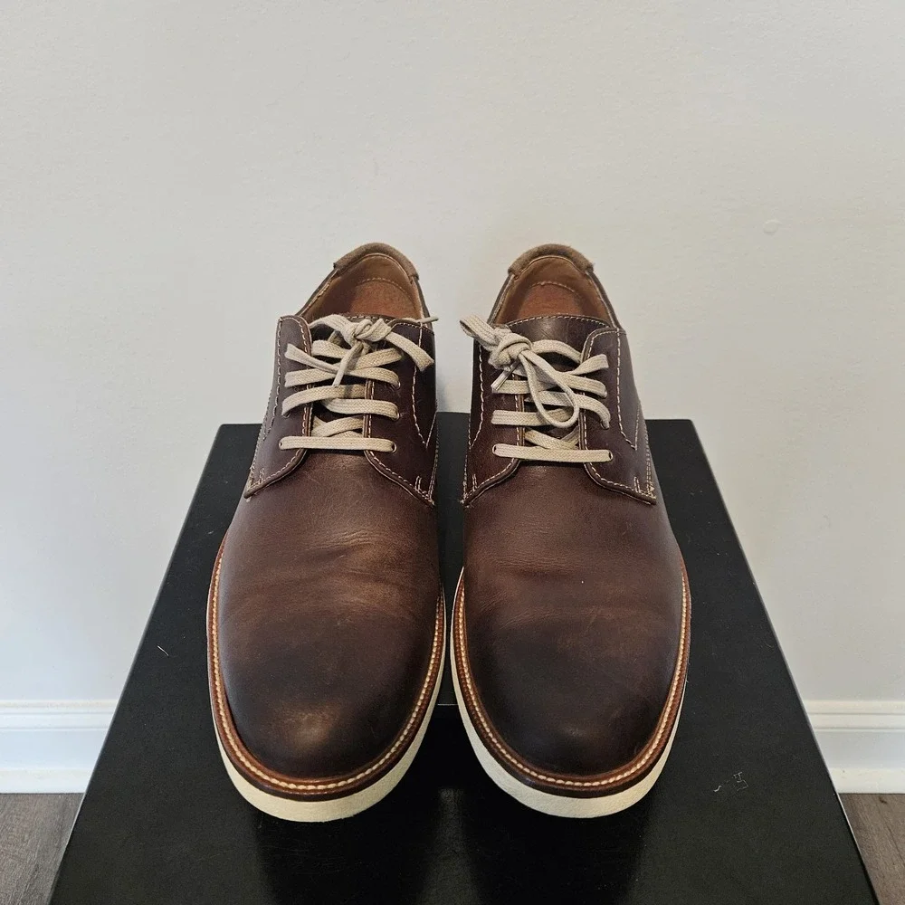 Dockers Parkway Oxford Mens Brown Lace Ups Water Stain Resistant Shoe Size 11.5